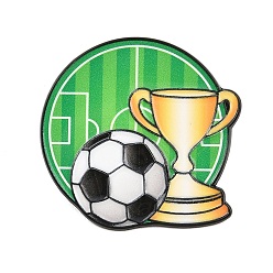 Разноцветный Эмалевые значки на спортивную тематику: футбол и трофеи, булавки для лацканов из сплава для одежды рюкзака, чёрные, красочный, 32x34 мм