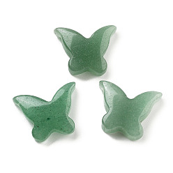 Зеленый Авантюрин Естественный зеленый авантюрин подвески, бабочки прелести, 19.5x15x5.5 мм, отверстие : 1 мм