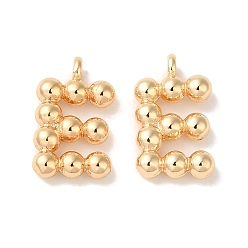 Настоящее золото 18K Латунные подвески, без кадмия, без никеля и без свинца, письмо амулеты, реальный 18 k позолоченный, 13x7.5x2 мм, отверстие : 1 мм