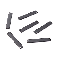 Electrophoresis Black Ионное покрытие (ip) 304 подвески из нержавеющей стали, прямоугольные, электрофорез черный, 35x6x1 мм, отверстие : 1.5 мм