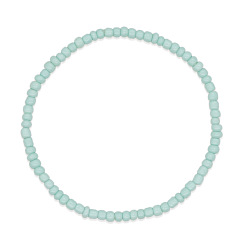 Светло-голубой Стеклянный бисер стрейч браслеты, Браслеты дружбы для женщин, которые можно носить в несколько рядов., круглые, светло-голубой, 6.89 дюйм (17.5 см)