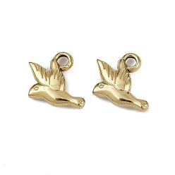 Золотой 304 подвески из нержавеющей стали, очарование голубя, золотые, 16.5x19.5x4.5 мм, отверстие : 3.5 мм