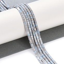 Светло-Синий Природный агат бисер нитей, окрашенные, кубические, голубой, 2x2x2 мм, отверстие : 1 мм, около 150 шт / нитка, 15.08 дюйм (38.3 см)