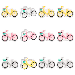 (52) Непрозрачная лаванда 12 шт 2 цвета силиконовые бусины, велосипед, разноцветные, 21x30x8.5 мм, отверстие : 3 мм, 6 шт / цвет