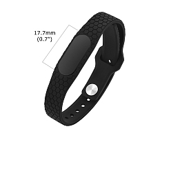 Черный Браслет из силиконового шнура, чёрные, 5-7/8~7-7/8 дюйм (15~20 см)