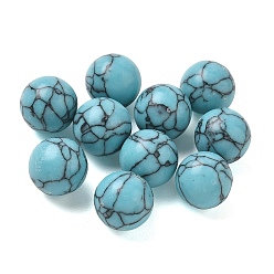 Turquoise Dyed Synthetic Turquoise Sphere Beads, Round, No Hole/Undrilled, Turquoise, 12mm