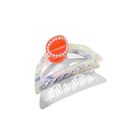 Красный Заколки для волос в форме когтей из ацетата целлюлозы, аксессуары для волос для женщин и девочек, красные, 77x41 мм