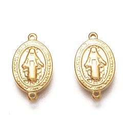 Золотой 304 нержавеющей стали связывающий кольца, овал с человека, золотые, 15x8.5x2 мм, отверстие : 0.8 мм