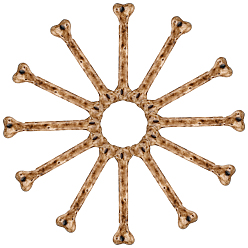 Перу 20шт. декоративная фигурка из смоляных костей, Хэллоуин украшения, Перу, 75x17x6.5 мм