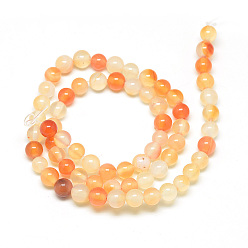 Carnelian Natural Carnelian Beads Strands, Round, 8~8.5mm, Hole: 1mm, about 47pcs/strand, 14.5 inch