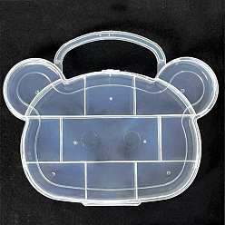 Белый 11 отсеки содержат пластиковый ящик для хранения, шарик контейнеры, для изготовления, утолщение, нейл-арт со стразами, алмазная живопись, белые, 18.8x15.2x1.8 см, отверстие : 28 мм