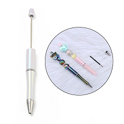 Белый Дым Пластиковая шариковая ручка с УФ-покрытием, бисерная ручка, для индивидуальной ручки с ювелирными бусинами, серый, 150x12 мм