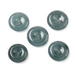 Бирманский Нефрит Подвески с пряжкой из натурального жадеита, подвески в виде пончиков/пи-дисков, 16x4.5 мм, отверстие : 2 мм