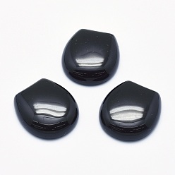 Obsidian Natural Obsidian Cabochons, 22x20x6~6.5mm