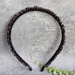 Гранат Натуральные гранатовые резинки для волос, аксессуары для волос для женщин и девочек, 145x135 мм