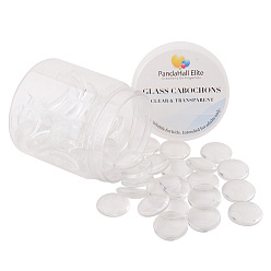 Прозрачный 16 стеклянные кабошоны прозрачные с плоской задней стенкой мм прозрачная купольная плитка фурнитура для изготовления украшений для фото, Около 70 шт / коробка