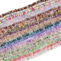 (52) Непрозрачная лаванда Стеклянные бусины с гальваническим покрытием , арахис, разноцветные, 3~4x6~7x4~5 мм, отверстие : 1 мм, около 156~158 шт / нитка, 15.35''~15.75'' (39~40 см)