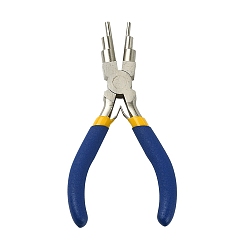Dark Blue Carbon Steel 6-in-1 Bail Making Looping Pliers, Jewelry Plier, Dark Blue, 15.5x8.5x1.5cm