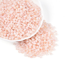 Розовый 6/0 стакан бисер, круглое отверстие, рондель, золотой металл обвитыми, туманная роза, 4~4.5x3~3.5 мм, отверстие : 1.2~1.4 мм, Около 6430 шт / фунт