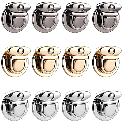 (52) Непрозрачная лаванда 12шт. 3 цвета сплав застежки-пряжки для сумок, замки для большого пальца кошелька, для аксессуаров для замены сумок, разноцветные, 39 мм, 4 шт / цвет