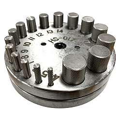 Stainless Steel Color High-carbon Steel Circle Round Disc Cutter Set, Punches Set, Jewelry Tool, Random Pattern, Stainless Steel Color, 12.4x2.8cm