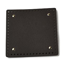 Коричневый Искусственная кожа с длинным дном для вязаной сумки, со сплавом, женские сумки ручной работы поделки аксессуары, кофе, 168x168x11 мм, отверстие : 4 мм