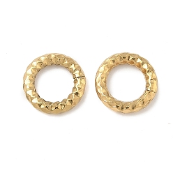 Золотой 304 нержавеющей стали связывающий кольца, текстурированное круглое кольцо, ионное покрытие (ip), золотые, 13x2.5 мм, внутренний диаметр: 8 мм