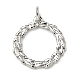 Платина Стойки обшивки латунные подвески, долговечный, без свинца и без кадмия, гирлянды-подвески, с целью перехода в кольце, платина, 17.5x16.5x1.5 мм, отверстие : 3 мм