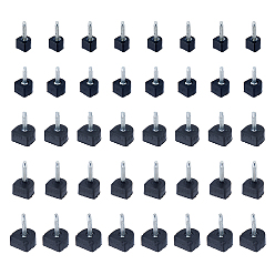 Без Покрытия 20 пары 5 стили резина с железными пятками стопперы протектор, Нескользящий носимый чехол на пятку полукруглой формы, противоударные аксессуары, платина, 8~12x8~12x18.5~19 мм, 4 пары / стиль