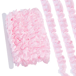 Pink 10m отделка из полиэстерового кружева, лента для упаковки подарка, украшение букета цветов, с картонной карточкой, розовые, 1 дюйм (26 мм), около 10.94 ярдов (10 м) / комплект