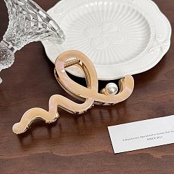 Фора Заколки для волос в форме когтей из ацетата целлюлозы, аксессуары для волос для женщин и девочек, формы волны, оранжевые, 120 мм