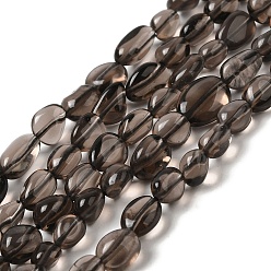 Обсидиан Природные обсидиана бисер нитей, самородки, упавший камень, 6~16x5~9x5~7 мм, отверстие : 0.8 мм, около 45~47 шт / нитка, 39 см