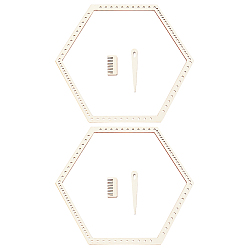 пшеница Наборы для ткачества своими руками из дерева, для расходных материалов для ткацких станков, цвет пшеницы, 2.5~30.1x1.65~35x0.35 см, 3 шт / комплект