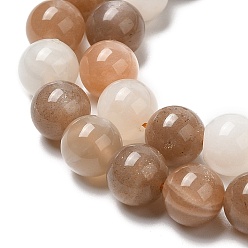 Multi-Moonstone Natural Multi-Moonstone Beads Strands, Round, 8mm, Hole: 1mm, about 48pcs/strand, 15.7 inch