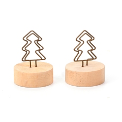 BurlyWood Theaceae Wood Business Cards Display Frame, Iron Holder, Tree, BurlyWood, 3.8x5cm