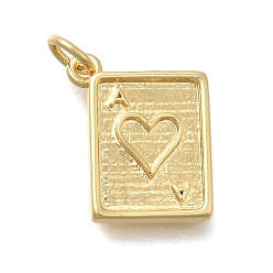 Настоящее золото 18K Латунные подвески, прямоугольник с сердечками, без кадмия и без свинца, стойки покрытие, долговечный, с целью перехода в кольце, реальный 18 k позолоченный, 15.5x12.5x2.5 мм, отверстие : 3.5 мм