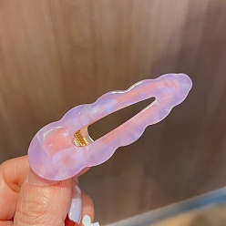 Бледно-Розовый Заколки для волос из кожи аллигатора, аксессуары для волос для женщин и девочек, слеза, розовый жемчуг, 66 мм