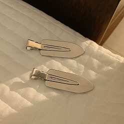 Платина Бесследные заколки для волос из сплава в форме листа из кожи аллигатора, аксессуары для волос для девочек, платина, 65 мм