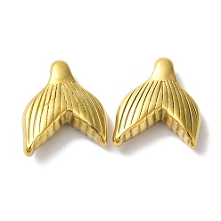 Золотой 304 из нержавеющей стали бусы, рыбий хвост, золотые, 15x13x5 мм, отверстие : 1.6 мм