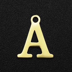 Letter A 201 прелести нержавеющей стали, лазерная резка, буквы, золотые, letter.a, 12x10x1 мм, отверстие : 1.5 мм