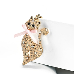 Свет Колорадо Топаз Сплав горный хрусталь брелок, лиса, свет Колорадо Топаз, Кулон : 125x35 мм