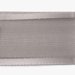 Slate Gray 100 Yards Polyester Organza Ribbon with Satin Edge, Slate Gray, 3/8 inch(9mm)