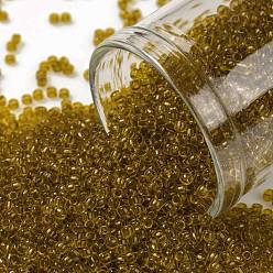 (2155) Transparent Chamomile TOHO Round Seed Beads, Japanese Seed Beads, (2155) Transparent Chamomile, 15/0, 1.5mm, Hole: 0.7mm, about 3000pcs/bottle, 10g/bottle