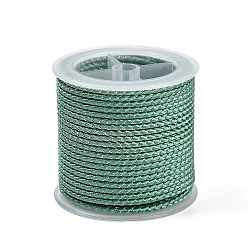 Светлый Морско-зеленый 11м полиэстеровый плетеный шнур с хлопковой сердцевиной, светло-зеленый, 2.5 мм, около 10.0465 ярдов (11 м) / рулон