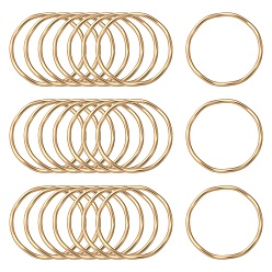 Матовый Золотой Цвет Кольцо из сплава с гладкой поверхностью, кольцо, матовый золотой цвет, 28x2.5 мм