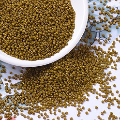 (RR4491) Duracoat Dyed Opaque Spanish Olive MIYUKI Round Rocailles Beads, Japanese Seed Beads, 11/0, (RR4491) Duracoat Dyed Opaque Spanish Olive, 2x1.3mm, Hole: 0.8mm, about 50000pcs/pound
