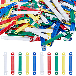 (52) Непрозрачная лаванда 150шт. пластиковых 2 скрепок для документов и бумаги с отверстиями, переплетная папка файл зажим, с алюминиевой полосой, разноцветные, 89x14x2.5 мм, отверстие : 5 мм