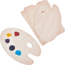 BurlyWood 4Pcs 2 Styles Wooden Color Palette, Mixed Shapes, BurlyWood, 20x30cm, 2pcs/style