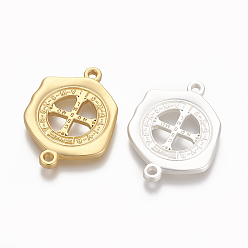 (52) Непрозрачная лаванда Соединители латунные звенья, долговечный, религиозное христианство, со словом cssml ndsmd, разноцветные, 35x25.5x3.8 мм