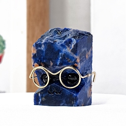 Содалитовое Украшения из натурального содалита в виде ежа, в очках, украшение домашнего офиса, 30~40 мм